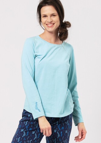 Piżama Key LNS 535 B24 dł/r S-XL damska niebieski-granatowy L