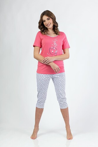 Piżama Regina 685 kr/r M-XL W25 damska koralowy XL