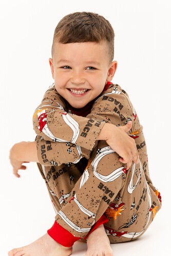 Piżama Taro Theo 3306 dł/r 86-116 Z24/25 kakaowy 92