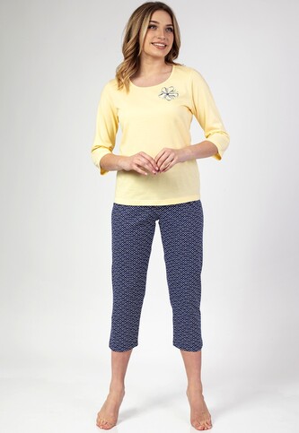Piżama Regina 683 3/4 2XL-3XL Z24/25 damska żółty XXL