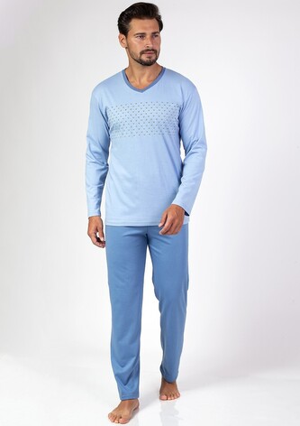 Piżama Regina 468 dł/r 2XL-3XL Z24/25 męska niebieski 3XL