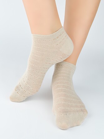 Skarpety Noviti SB121 Ażur 35-42 beżowy 39-42