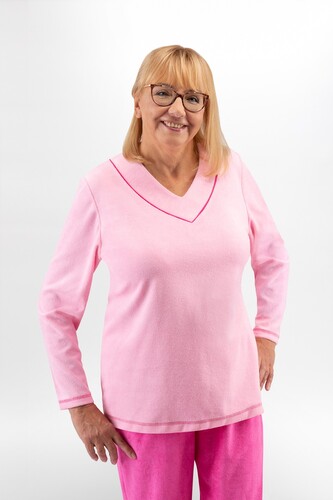 Piżama Martel 225 Danuta II Frotte M-3XL różowy-fuksja XXL