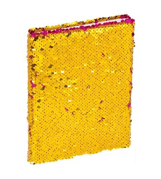 Brulion A5/96K z cekinami różowo - złoty GRAND