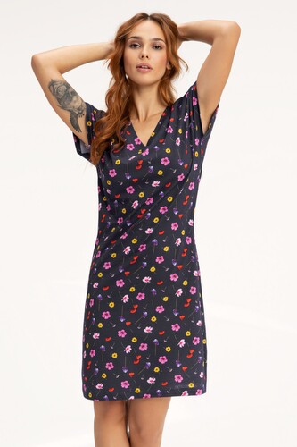 Koszula Luna 079 kr/r M-2XL L23 granatowy M