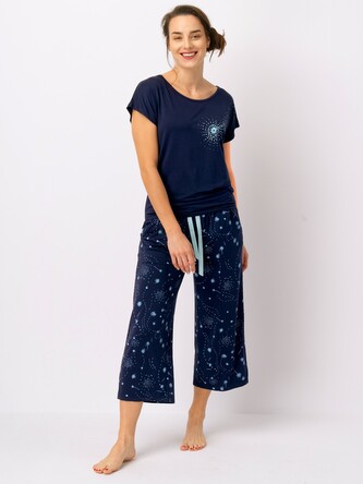 Piżama Key LNS 764 A25 kr/r wiskoza S-XL granatowy S