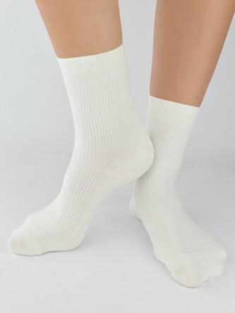 Skarpety Noviti SB077 Prążek Soft 36-41 ecru 36-41