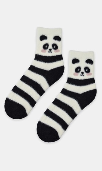 Skarpety Noviti SB093 Panda damskie 36-41 ecru-paski 36-41