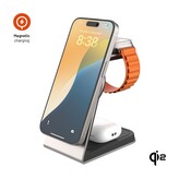 FIXED MagPowerstation Alu 2 nabíjecí stojánek s Qi2/MagSafe (15W) titanový