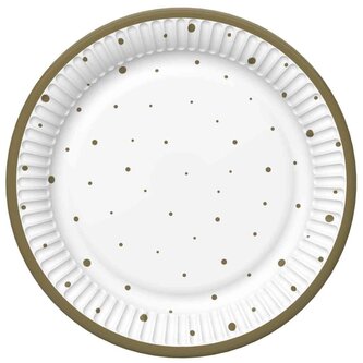 Papírový talíř velký - Ornament Gold