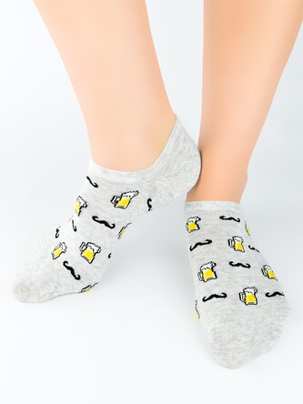 Stopki Noviti ST002 Wzór męskie 39-46 szary jasny melanż 39-42