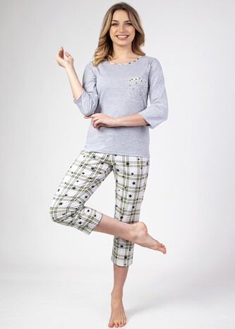 Piżama Regina 676 3/4 M-XL Z24/25 damska melanż jasny M