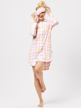 Koszula Key LND 486 B24 Flanela dł/r S-XL różowy pudrowy S