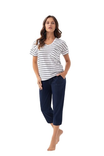 Piżama Luna 396 kr/r 3XL damska granatowy 3XL
