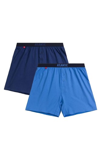 Bokserki Atlantic 2MBX-025/25 A'2 S-2XL niebieski ciemny-niebieski XL