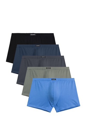 Bokserki Atlantic 5SMH-002 A'5 M-2XL niebieski-grafitowy-czarny L