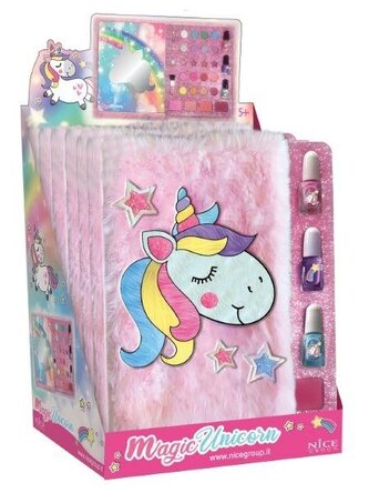 Make up pamiętnik okładka futerkowa Jednorożec