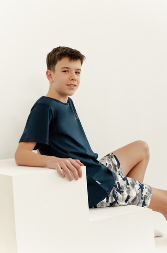 Piżama Taro Levi 3404 kr/r 146-158 W25 zielony ciemny 152