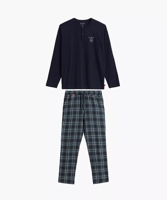 Piżama Atlantic NMP-375 S-2XL męska niebieski-zielony M