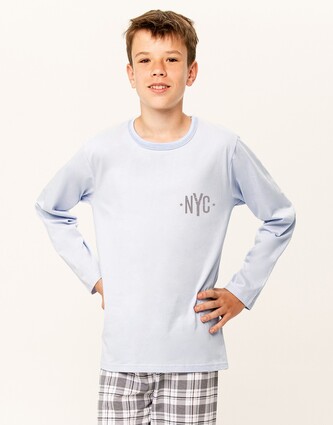 Piżama Taro Ollie 3318 dł/r 146-158 Z24/25 błękitny 146