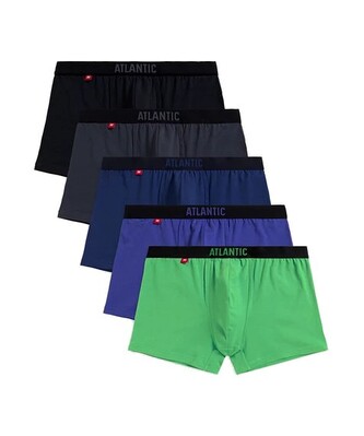 Bokserki Atlantic 5SMH-004/24 A'5 M-2XL czarny-fioletowy-niebieski XXL