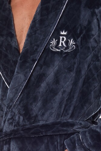 Szlafrok L&L 2453 Ready M-2XL męski grafitowy XXL-188/124/116