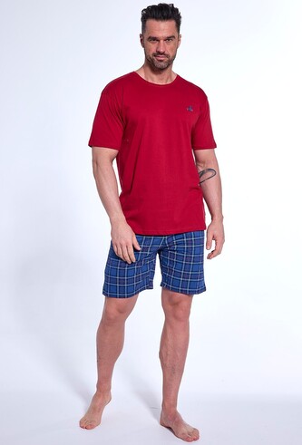 Piżama Cornette 326/285 Derby 3 kr/r 3XL-5XL męska bordowy 3XL