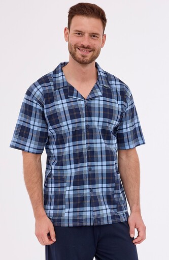 Piżama Cornette 318/52 kr/r M-2XL męska rozpinana granatowy M