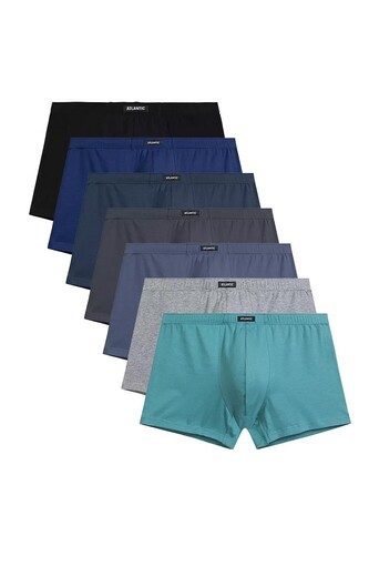 Bokserki Atlantic 7MH-001 A'7 M-2XL czarny-grafitowy-niebieski M