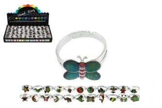 Prstýnek měnící barvu dle teploty nastavitelný kovový