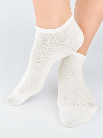 Stopki Noviti ST046 Damskie Zygzak 31-42 ecru 35-38