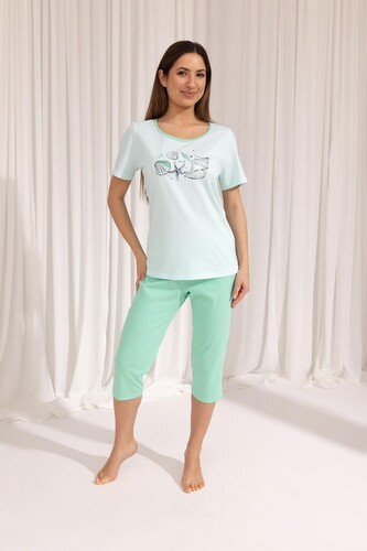 Piżama Regina 688 kr/r M-XL W25 damska zielony L