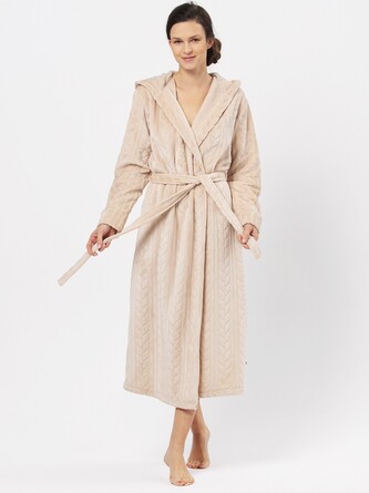 Szlafrok Key LGL 200 B24 S-XL beżowy S/M