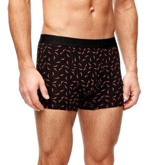 Bokserki Noviti BB006 Wzór M-2XL czarny papryczki XXL