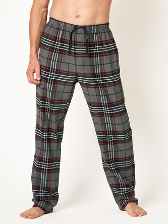 Spodnie piżamowe Key MHT 400 B24 M-2XL męskie grafitowy-kratka M