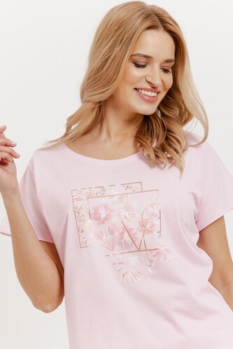 Piżama Taro Isla 3413 kr/r S-XL W25 damskie różowy M