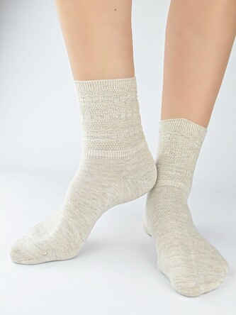 Skarpety Noviti SB099 Wełna Wzór 36-41 beżowy 36-41