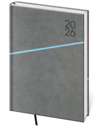 Denní diář A5 Grife šedo/modrý