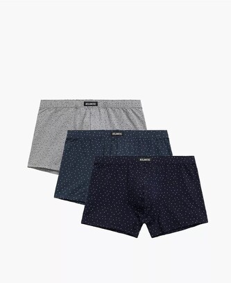 Bokserki Atlantic 3MH-199 A'3 S-2XL granatowy-niebieski-szary M