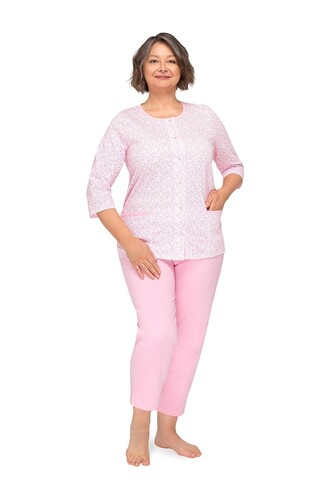 Piżama Martel Kasia II 266 3/4 M-3XL rozpinana różowy L