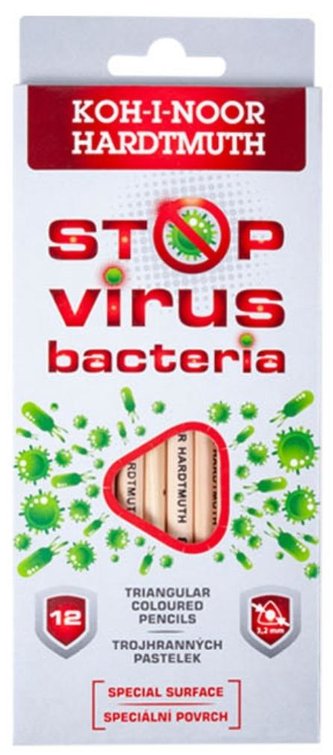 Kredki Stop Virus Bacteria 12 kolorów