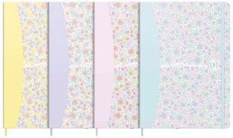 Notes z gumką  A5 80k. kratka Floral, Oxford