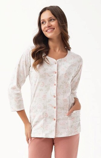 Piżama Luna 668 3/4 3XL L24 damska rozpinana miętowy 3XL