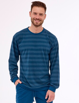 Piżama Cornette 117/278 Loose 13 dł/r S-2XL męska niebieski XL