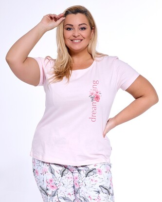 Piżama Cornette 670/327 Dreaming 2 kr/r 3XL-5XL damska różowy 3XL