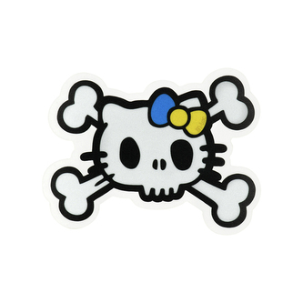 Samolepka M-Tac Hello Skull Kitty - bílá