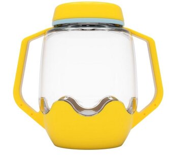 Słoik sensoryczny do napełnienia wodą żółty