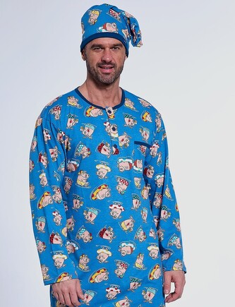 Koszula Cornette 110/33 dł/r 3XL-5XL męska niebieski 4XL