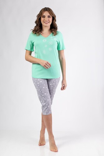 Piżama Regina 696 kr/r 2XL W25 damska zielony XXL