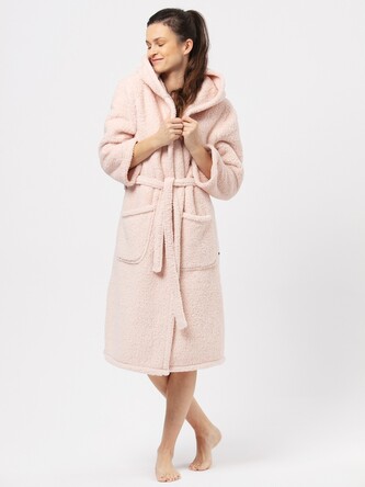 Szlafrok Key LGL 151 B24 S-XL różowy pudrowy L/XL